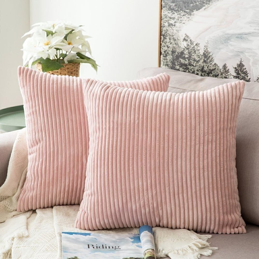 18 x 18 Inch 45 x 45 cm Soft Soild Decorative  Square Throw Pillow Cover